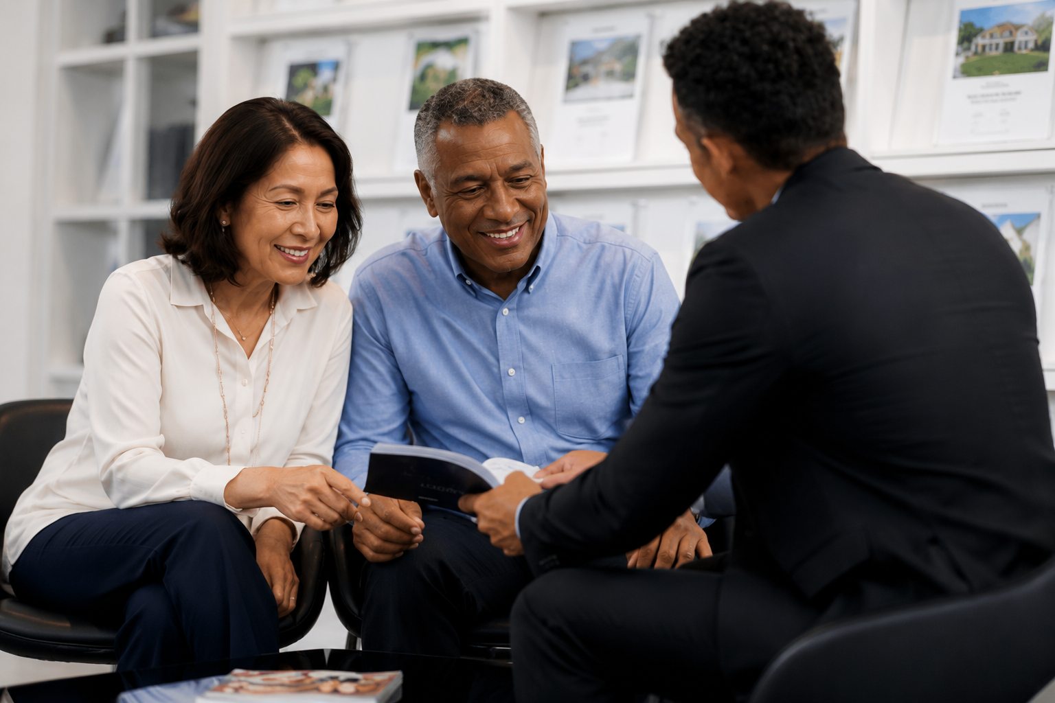 A couple meeting with a trusted real estate advisor